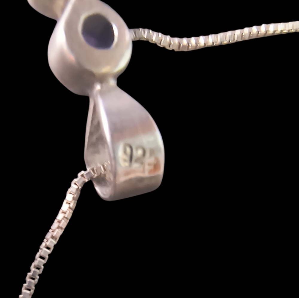 Multi Gemstone Vertically Aligned Chakra Necklace In Sterling Silver - Picture 9 of 11